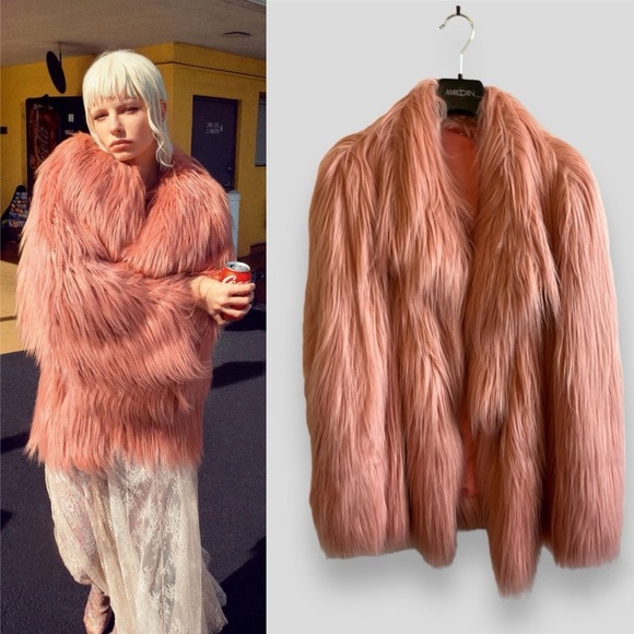 Marc Cain Faux-Fur Coat - Picture 1 of 6